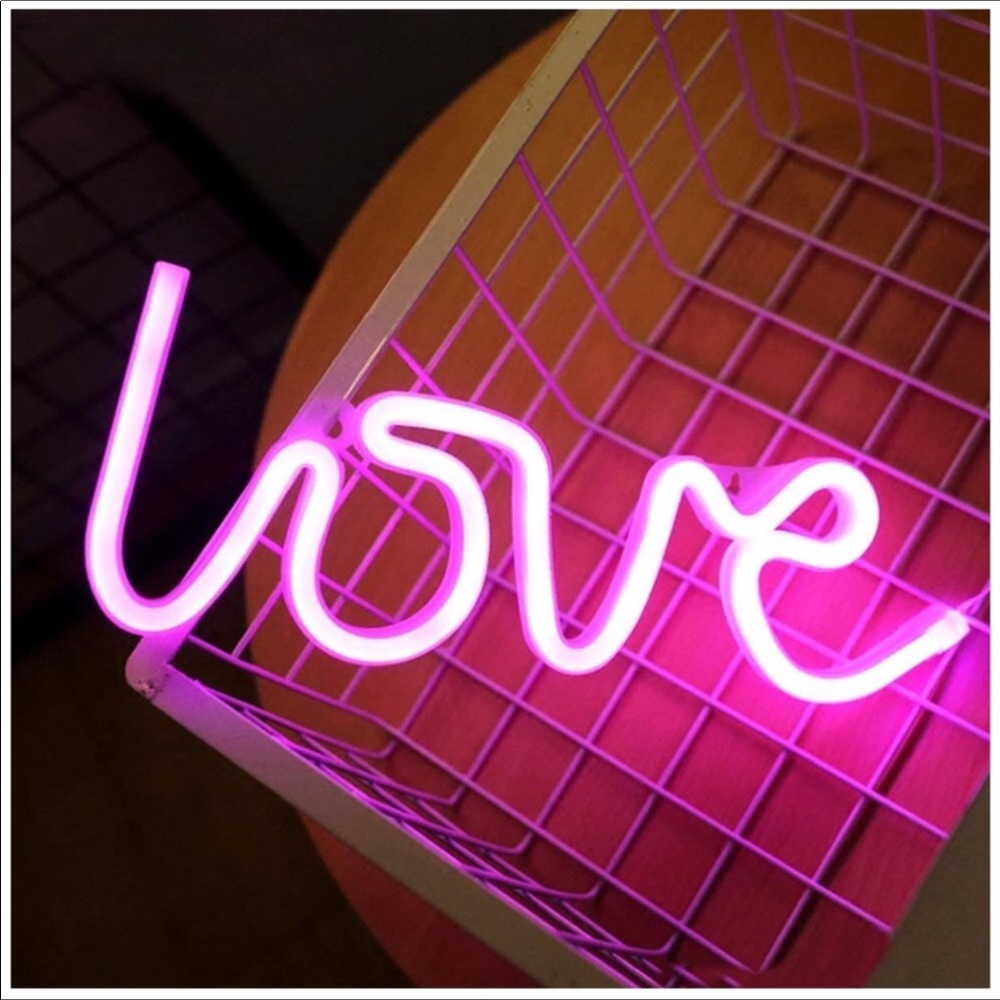 Pink Neon LED Love Light Sign - Picture 3 of 5